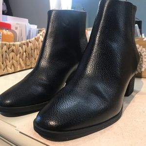 Back Leather Ankle Boots